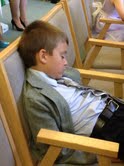 asleep in church